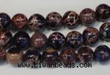 CDT362 15.5 inches 8mm round dyed aqua terra jasper beads