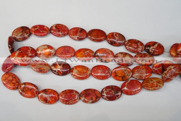 CDT533 15.5 inches 18*25mm oval dyed aqua terra jasper beads