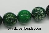 CDT71 15.5 inches 16mm round dyed aqua terra jasper beads