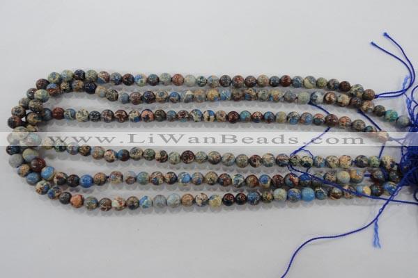 CDT812 15.5 inches 6mm round dyed aqua terra jasper beads wholesale