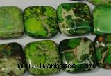 CDT946 15.5 inches 18*18mm square dyed aqua terra jasper beads