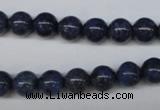 CDU102 15.5 inches 8mm round blue dumortierite beads wholesale