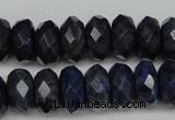 CDU120 15.5 inches 6*10mm faceted rondelle blue dumortierite beads