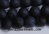 CDU204 15.5 inches 12mm round matte blue dumortierite beads