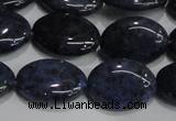 CDU212 15.5 inches 13*18mm oval matte blue dumortierite beads