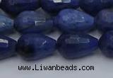 CDU214 15.5 inches 10*15mm faceted teardrop blue dumortierite beads