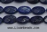 CDU216 15.5 inches 8*12mm faceted oval blue dumortierite beads