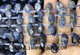 CDU221 Top drilled 8*12mm faceted briolette dumortierite beads