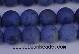 CDU303 15.5 inches 10mm round matte blue dumortierite beads