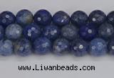 CDU322 15.5 inches 4mm faceted round blue dumortierite beads