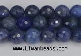 CDU323 15.5 inches 6mm faceted round blue dumortierite beads