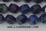 CDU331 15.5 inches 8mm faceted nuggets blue dumortierite beads