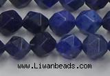 CDU337 15.5 inches 8mm faceted nuggets blue dumortierite beads