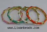 CEB110 6mm width gold plated alloy with enamel bangles wholesale