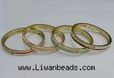 CEB112 7mm width gold plated alloy with enamel bangles wholesale