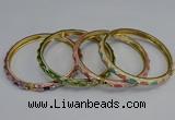 CEB114 6mm width gold plated alloy with enamel bangles wholesale