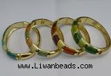 CEB121 16mm width gold plated alloy with enamel bangles wholesale