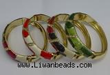 CEB122 16mm width gold plated alloy with enamel bangles wholesale