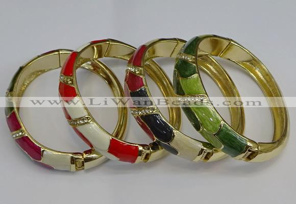 CEB122 16mm width gold plated alloy with enamel bangles wholesale