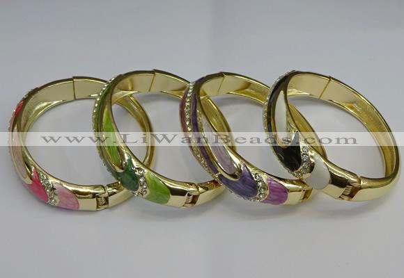 CEB124 16mm width gold plated alloy with enamel bangles wholesale