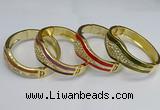 CEB129 22mm width gold plated alloy with enamel bangles wholesale