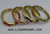 CEB132 16mm width gold plated alloy with enamel bangles wholesale