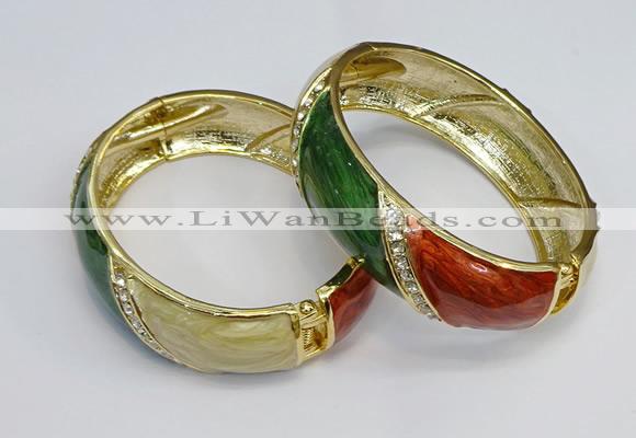 CEB135 18mm width gold plated alloy with enamel bangles wholesale