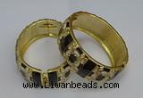 CEB140 24mm width gold plated alloy with enamel bangles wholesale