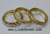 CEB143 18mm width gold plated alloy with enamel bangles wholesale