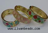 CEB146 19mm width gold plated alloy with enamel bangles wholesale