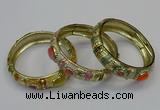 CEB153 17mm width gold plated alloy with enamel bangles wholesale