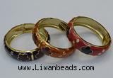 CEB161 18mm width gold plated alloy with enamel bangles wholesale