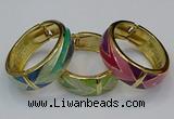 CEB168 20mm width gold plated alloy with enamel bangles wholesale