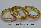 CEB172 13mm width gold plated alloy with enamel bangles wholesale