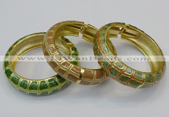 CEB174 20mm width gold plated alloy with enamel bangles wholesale