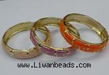 CEB185 14mm width gold plated alloy with enamel bangles wholesale