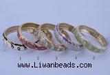 CEB41 5pcs 15mm width gold plated alloy with enamel rhinestone & bangles