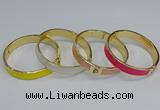 CEB66 9mm width gold plated alloy with enamel bangles wholesale