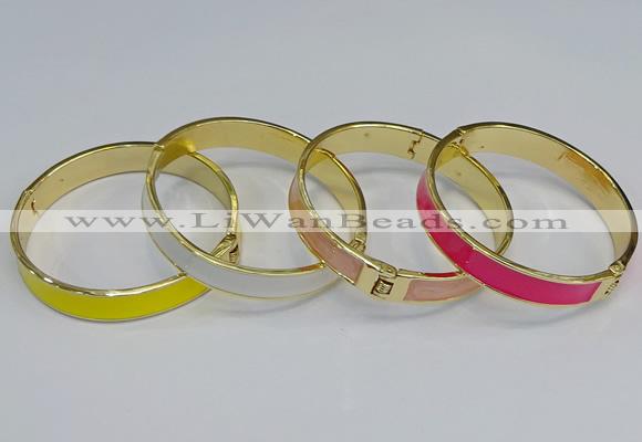 CEB66 9mm width gold plated alloy with enamel bangles wholesale