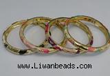 CEB69 6mm width gold plated alloy with enamel bangles wholesale