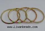 CEB76 5mm width gold plated alloy with enamel bangles wholesale