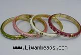 CEB89 8mm width gold plated alloy with enamel bangles wholesale