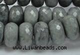 CEE26 15.5 inches 10*18mm faceted rondelle eagle eye jasper beads