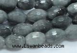 CEE28 15.5 inches 10*16mm faceted rice eagle eye jasper beads