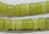 CEJ02 15.5 inches 5*14 & 8*14mm rondelle lemon jade beads wholesale