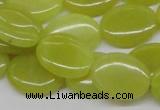 CEJ07 15.5 inches 15*20mm oval lemon jade beads wholesale