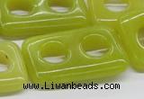 CEJ11 15.5 inches 25*40mm rectangle lemon jade beads wholesale