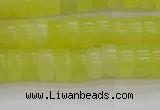 CEJ220 15.5 inches 3*6mm heishi lemon jade beads wholesale