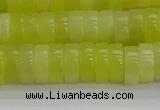 CEJ221 15.5 inches 3*8mm heishi lemon jade beads wholesale