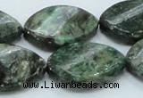 CEM29 15.5 inches 22*30mm twisted teardrop emerald gemstone beads